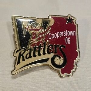 Cooperstown Rattlers 06 Baseball Enamel Pin Gold Tone Collectible